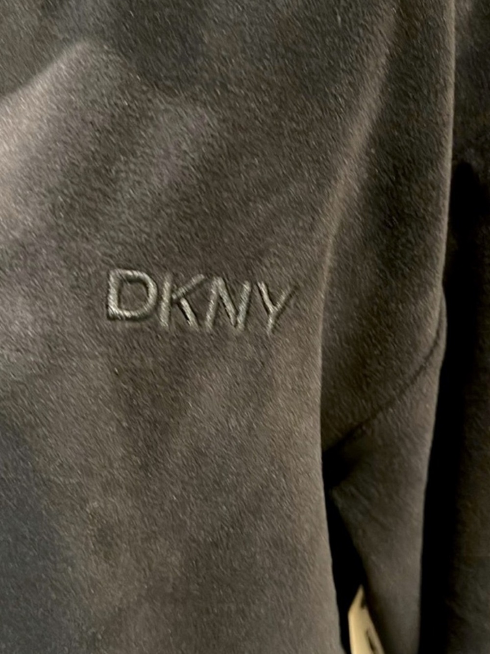 DKNY Black Full-Zip Teddy Fleece Jacket - Picture 4 of 9